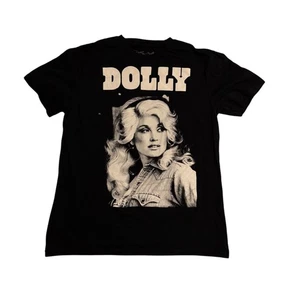 Dolly Parton Damen T-Shirt M schwarz Portrait Grafik Kurzarm - Bild 1 von 4