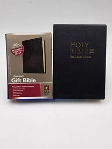 Small Holy Bible Lot NLT compact Gift Bible Leather And KJV RED LETTER Paperback - Bild 1 von 4