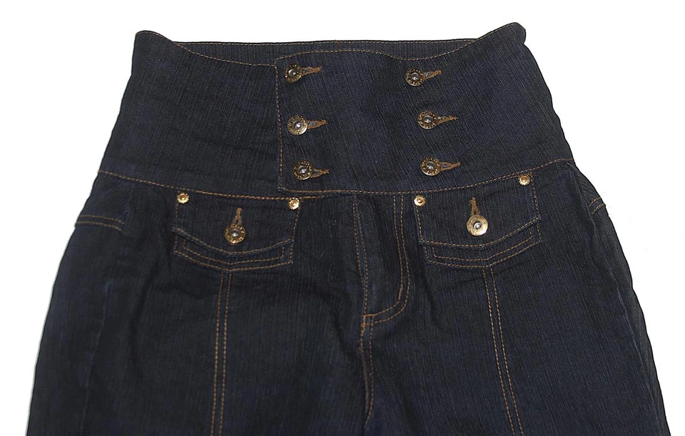 Jeans de Colección Younique Cintura Súper Alta Estilo Marinero 9 Botones 2 Pkt Para Mujer 7 Ins 31" Foto 1 de 1