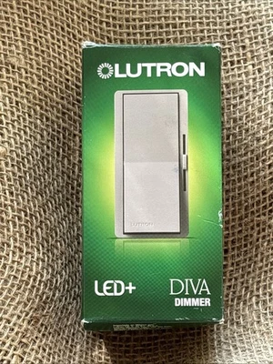 Interruptor atenuador Lutron Diva LED+ para LED regulable monopolo o gris de 3 vías Foto 1 de 4