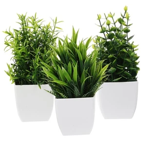 3 Pcs Mini Artificial Plant Pots Small Potted Plants Fakeplants for Desk - Picture 1 of 12