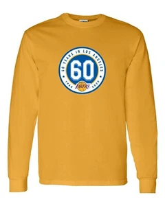 Los Angeles Lakers 60 Anniversary - T Shirt Long Sleeve - Tee - Picture 1 of 5