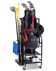 Golf Bags Storage Garage Organizer- FHXZH Golf Bag Stand Fit Single Golf Bags... - Picture 1 of 6