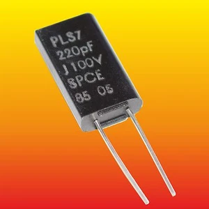 220 pF 100 V 5 % SET MIT 2 REJAC HI END AUDIO POLYSTYROL KONDENSATOREN PLS7 - Bild 1 von 2