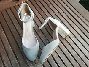 Dorothy Perkins elegante Riemchen Schuhe Pumps High Heel grau w. neu Glitzer 40 - Bild 1 von 5