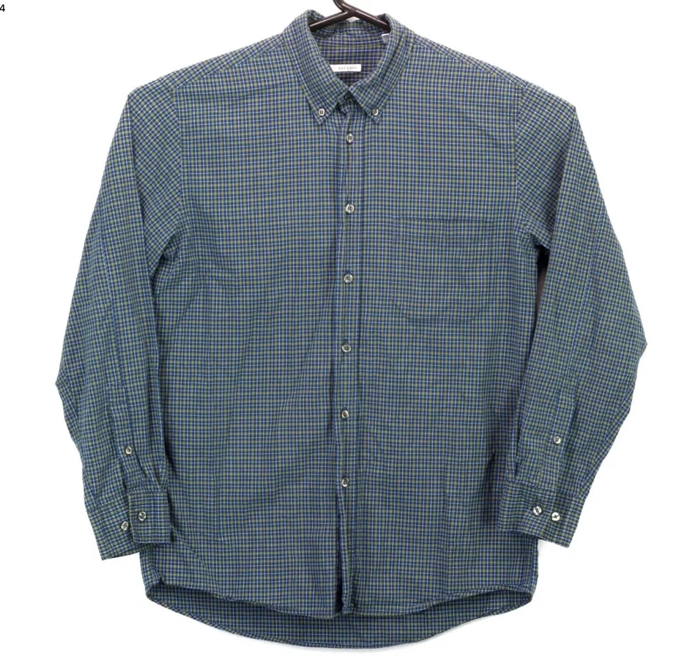 Halogen Mens Button Up LS Collared Shirt Size Medium Multicolor Plaid - Image 1 of 4