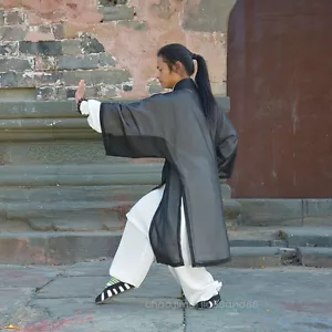 China Wudang Taoist Robe Martial arts kung Fu Performance Uniforms Tai Chi Veil - Picture 1 of 13