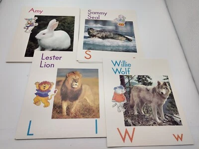 Juego de cartas de la A a la Z proyectos educativos jugar 1990 World Book animales 9 pulgadas Foto 1 de 4