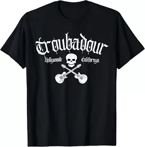 Vintage Skull Troubadour Guitar Rock Music Tee T-Shirt Hoodie - Picture 1 of 17