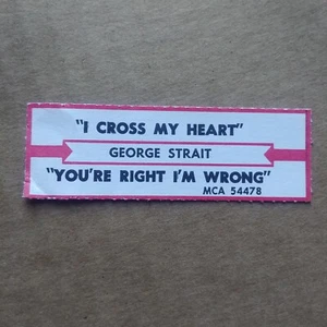 GEORGE STRAIT I Cross My Heart JUKEBOX STRIP Record 45 rpm 7" - Picture 1 of 1