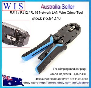 Professional Ratchet Modular Plug Crimper RJ45, RJ12 & RJ11 Crimping Tool-84276