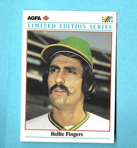 rollie fingers  1990 AGFA LIMITED EDITION SERIES  #18  Oakland  HOF