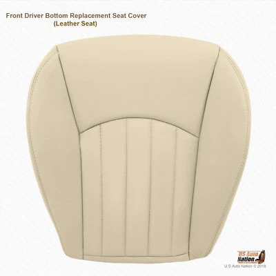 Jaguar X-Type 2004 2005 - Cubierta de asiento de cuero de repuesto inferior del conductor delantero tostado Foto 1 de 4