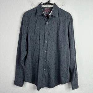 Robert Graham Shirt Mens Large Black Paisley Long Sleeve Button Artsy Gentleman - Picture 1 of 6