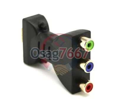 Componente RCA YUV YPbPr Video a VGA Estilo D-sub HD 15 pines Adaptador de video 1 pieza - Imagen 1 de 3