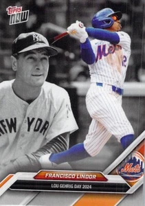 2024 Topps Now Lou Gehrig Day Series LGD-19 Francisco Lindor -Free Shipping! - Picture 1 of 2