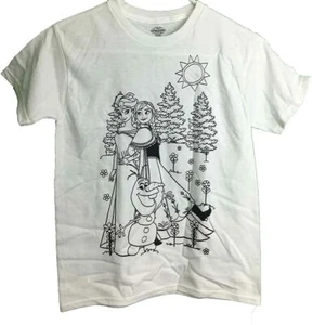 Frozen Elsa Anna & Olaf Coloring Youth T-Shirt  - Picture 1 of 1