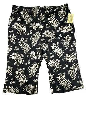 Pantalones Capris para mujer negros/blancos Tropical Sears Classic Elements talla grande 24W nuevos con etiquetas Foto 1 de 4