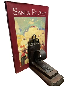 Set fermalibri vintage in ferro grande forgiato a mano ferro nero legno Dk Messico fermalibri - Foto 1 di 21
