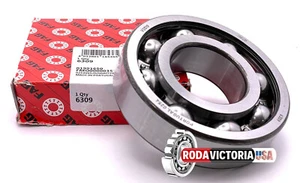 FAG 6309 C3 OPEN, NO SEALS, DEEP GROOVE BALL BEARING 45x100x25mm - Picture 1 of 5