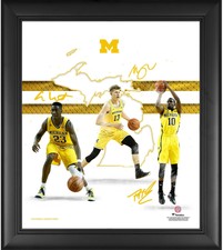 Michigan Wolverines Framed 15" x 17" Franchise Foundations Collage