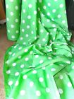 Neon Green White polka Dot PolyCotton Fabric 45 Inch wide price 1 Meter 