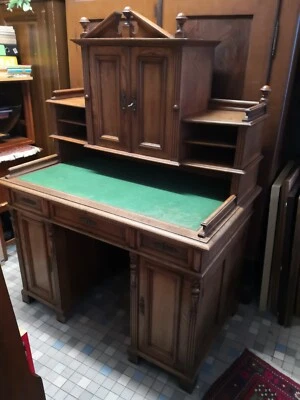 Gründerzeit Aufsatz Schreibtisch Eiche um 1880 - Bild 1 von 4