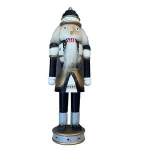 Vtg Holiday Treasures Nutcracker 1997 Deluxe 14" in Box-Gold, Black, White - Picture 1 of 11