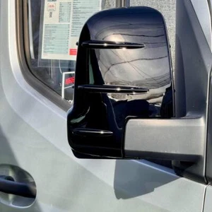 Für Mercedes Sprinter Dodge 907 Außenspiegelabdeckungen mit Blinker - Schwarz glänzend - Bild 1 von 19