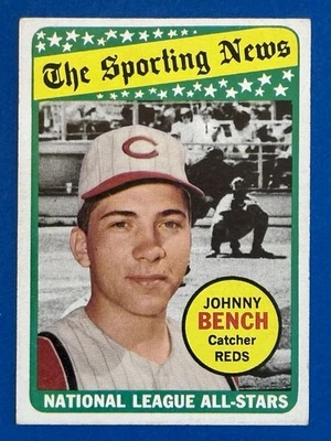 1969 年 Topps #430 Johnny Bench The Sporting 全新全明星 — 第 1/2 张图片