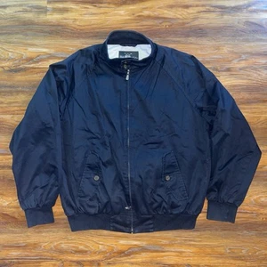 Brooks Brothers 346 Harrington Jacket Full Zip Cotton plaid Lined Men's L Blue - Picture 1 of 12
