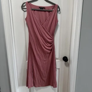 Ralph Lauren Sport size Medium Pink Sleeveless Faux Wrap Dress Pima Cotton - Picture 1 of 8