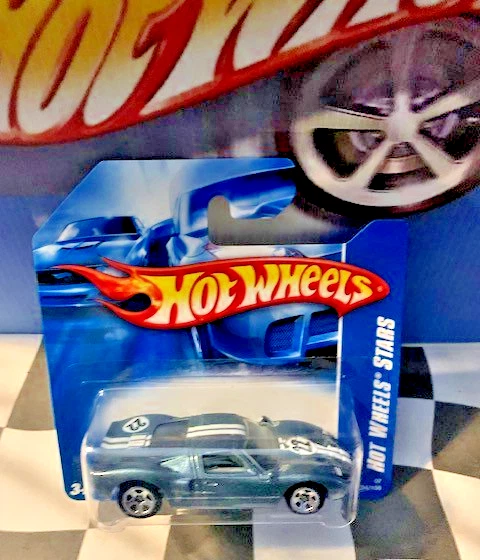 Hot Wheels 2007 All Stars 2/24 124 1966 Ford GT-40 DARK GRAY 5SP Short Card - Image 1 of 1