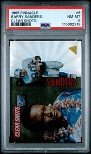 1995 Pinnacle Clear Shots #6 Barry Sanders Clear Shots PSA 8 - Picture 1 of 2