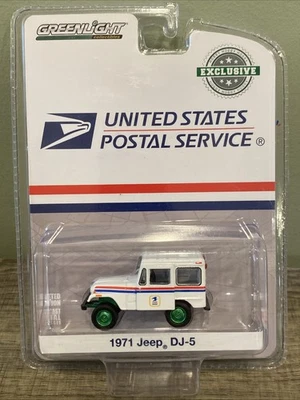 Jeep DJ-5 1971 Chase Greenlight correo de EE. UU. USPS 1:64 diecast hobby exclusivo NUEVO Foto 1 de 3