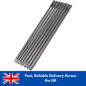 8pcs 200mm 7.9" Magnetic Long Torx Bit Set T8 10 15 20 25 27 30 40 - 1/4'' Hex - Picture 1 of 5