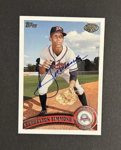 2011 Topps Pro Debut #207 Andrelton Simmons IP Autograph - Picture 1 of 2