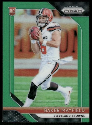 L650 Baker Mayfield RC 2018 Panini Prizm Green #201 Cleveland Browns Buccaneers Foto 1 de 2