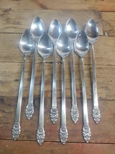 Oneida VINLAND Set of 8 Iced Tea Spoons Community Stainless Flatware 7 5/8” - Picture 1 of 3