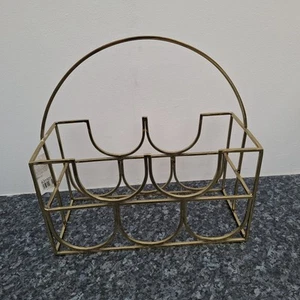 Habitat Japonica Tono Dorado Acero Inoxidable Elegante 5 Botellas Vino Estante 34 cm Largo - Imagen 1 de 18
