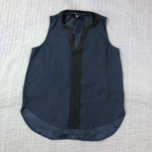 Kenneth Cole Top Women Large Dark Blue Sleeveless Blouse Office Career Evening - Picture 1 of 24