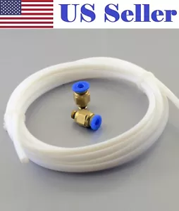 Tubo in teflon 2 m PTFE + 2 raccordi PC4-M6 stampante 3D RepRap Bowden Hotend 1,75 mm - Foto 1 di 1