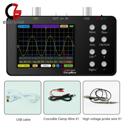 Digital Oscilloscope 10MHz Bandwidth Dual Channel Oscilloscope Signal Generator - Image 1 of 4