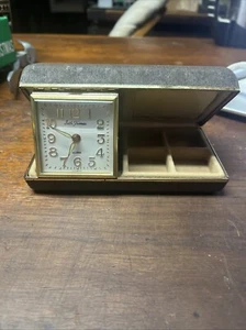 Vintage Seth Thomas Alarm Clock With Jewelry Storage & Picture Frame - Picture 1 of 6