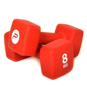 Pure2Improve 2 mancuernas de neopreno 8,0 kg rojo entrenamiento de fuerza entrenamiento de circuito - Imagen 1 de 4