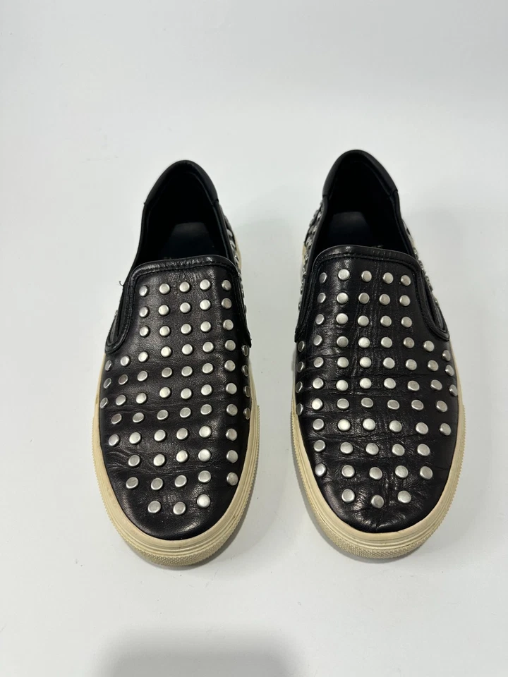 Saint Laurent Leather Studded Accents Sneakers Size 39 EU/ 9 US/ 6 UK - Image 1 of 4