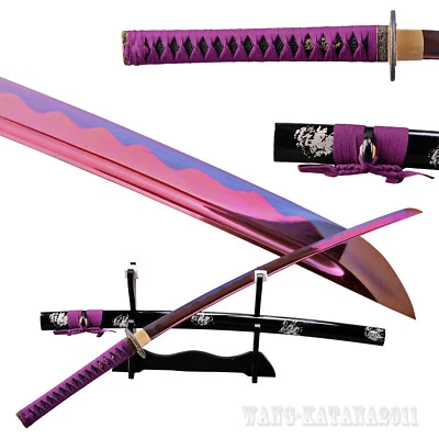 Espada funcional afiada pronta para batalha aço samurai japonês Katana T10 40"" - Imagem 1 de 4