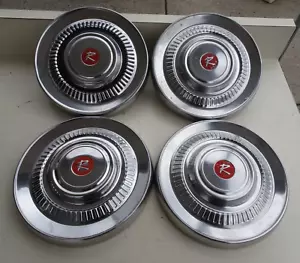 Set (4) OEM Vintage Rambler American Dog Dish Poverty Hubcaps 10" - Picture 1 of 11