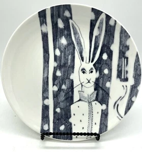 "Plato de postre para ensalada azul Pascua Eric & Eloise Eric the Hare Rabbit Bunny 8" - Imagen 1 de 5