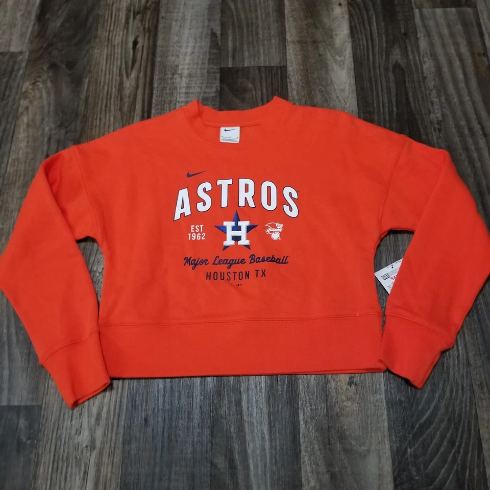 Youth Girls 10-12 Shirt MLB Houston Astros Sweatshirt Soft (Sample) Crop Top - Image 1 of 4
